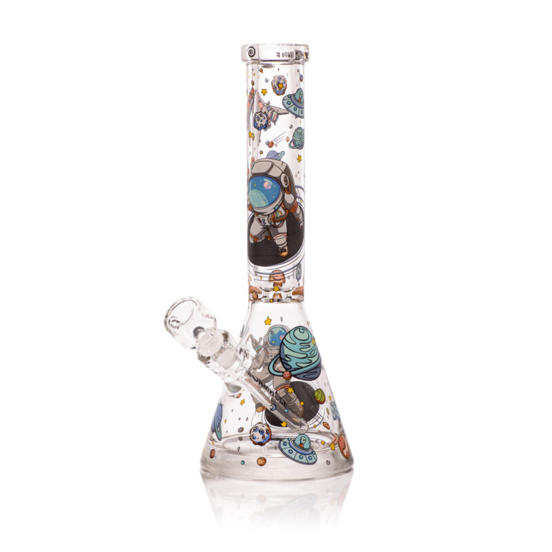 WH-104_B Lost in Space 14" Clear Beaker Bong